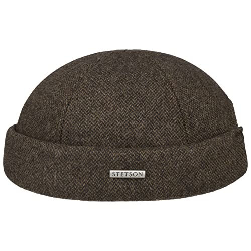 Stetson Dockermütze Herren mit Wollmix Größenverstellbar Herbst Winter braun XL (60-61 cm) von Stetson