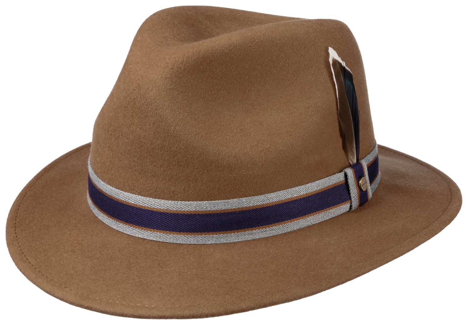 Stetson knautschbarer Traveller Filzhut mit gestreiftem Band von Stetson