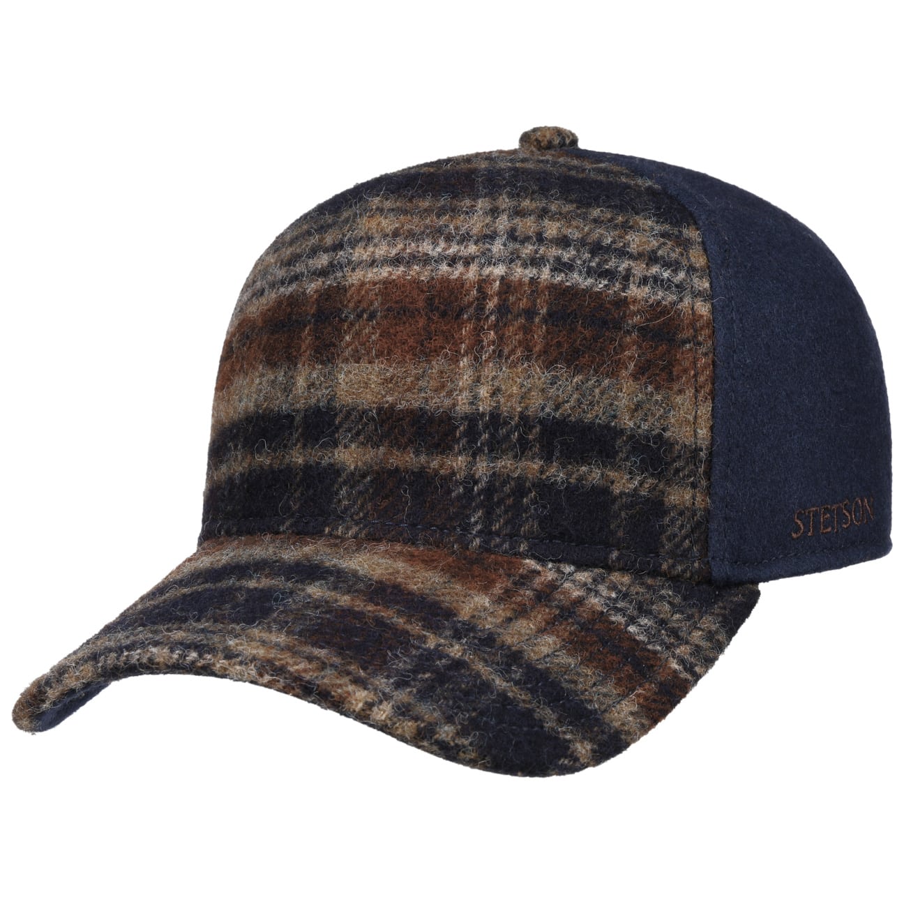 Wool Check Trucker Cap by Stetson von Stetson