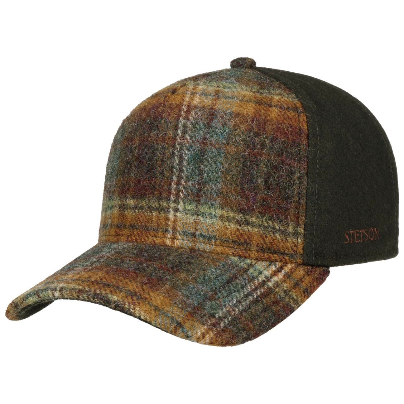 Wool Check Trucker Cap by Stetson von Stetson