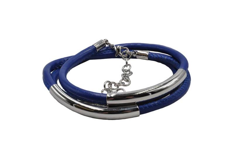 Steuer Armband Kunstleder blau Karabiner von Steuer