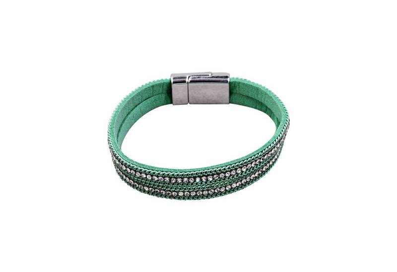 Steuer Armband Velours Armband türkis mit Strass von Steuer