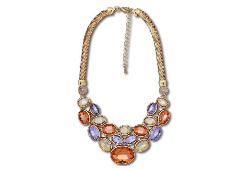 Steuer Collierkettchen mit prachtvollem Strass mehrfarbig von Steuer