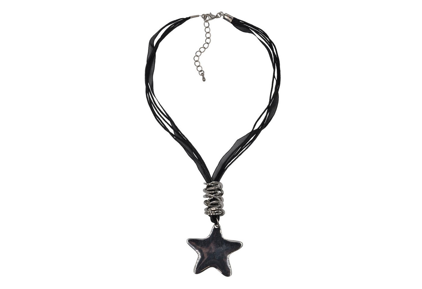 Steuer Kette mit Anhänger Metall Stern Textilband von Steuer
