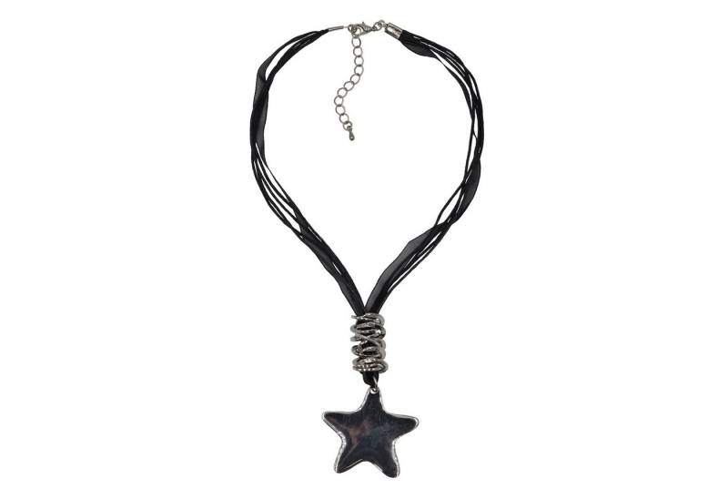 Steuer Kette mit Anhänger Metall Stern Textilband von Steuer