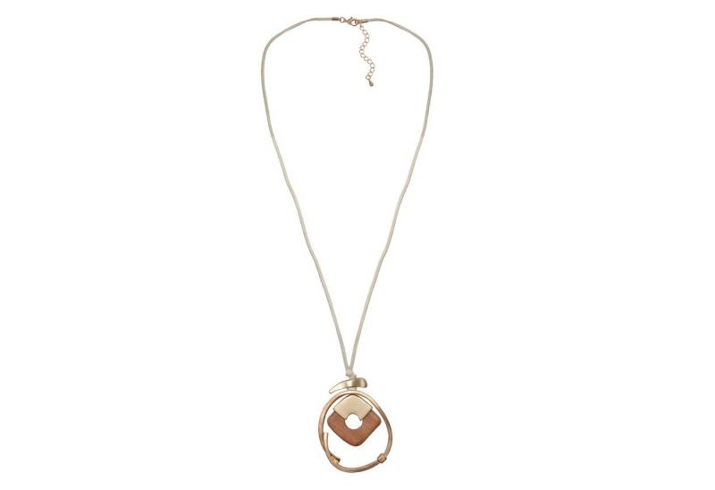 Steuer Kette mit Anhänger Metall gelb Holz von Steuer