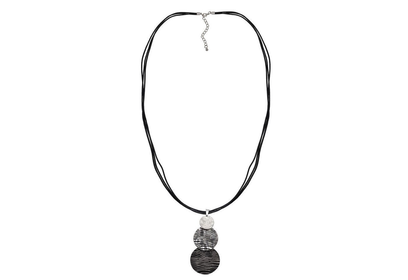 Steuer Kette mit Anhänger Metall glanz Lederband von Steuer