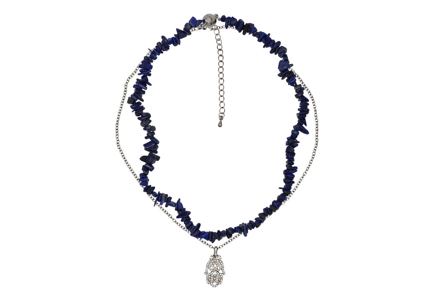 Steuer Kette mit Anhänger Set Lapislazuli-Splitterkette und Kette mit Anhänger von Steuer