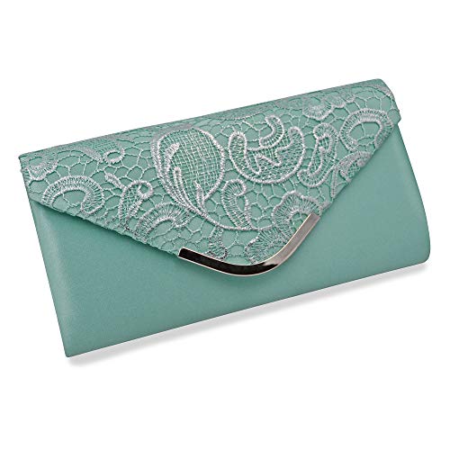 Steuer Modeschmuck Damen Abendtasche Metall 27,5cm grün 445000006 von Steuer