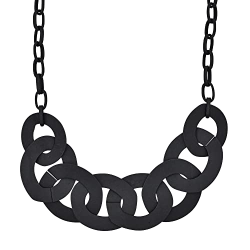 Steuer Modeschmuck Damen Collierkette Metall 50 Matt schwarz 445050012 von Steuer