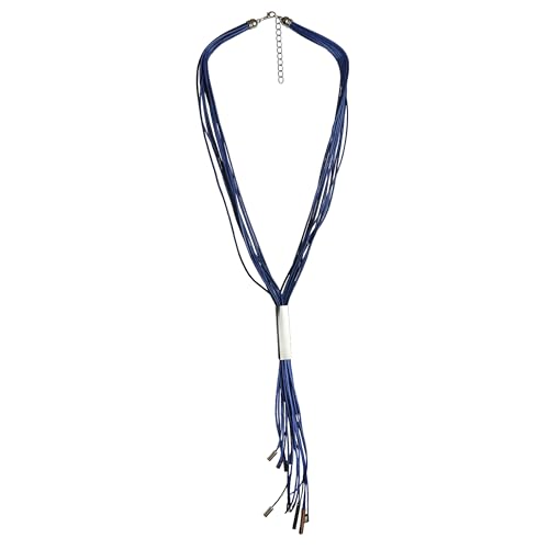 Steuer Modeschmuck Damen Kette Metall 73cm Glänzend blau 445050141 von Steuer