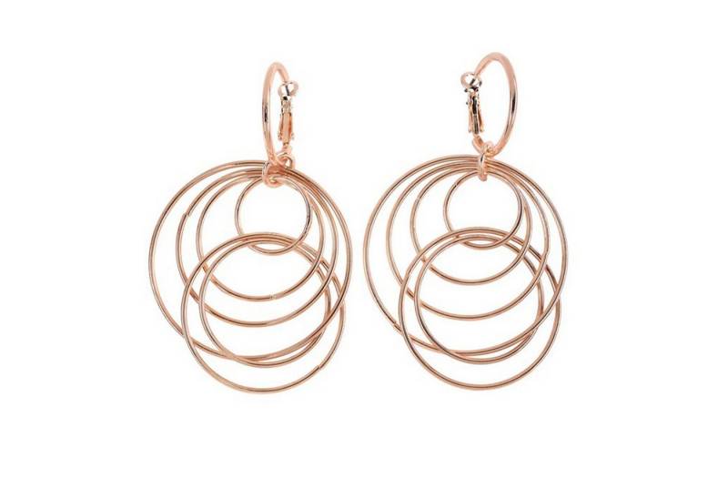 Steuer Paar Ohrhänger Metall Glänzend rot vergoldet von Steuer