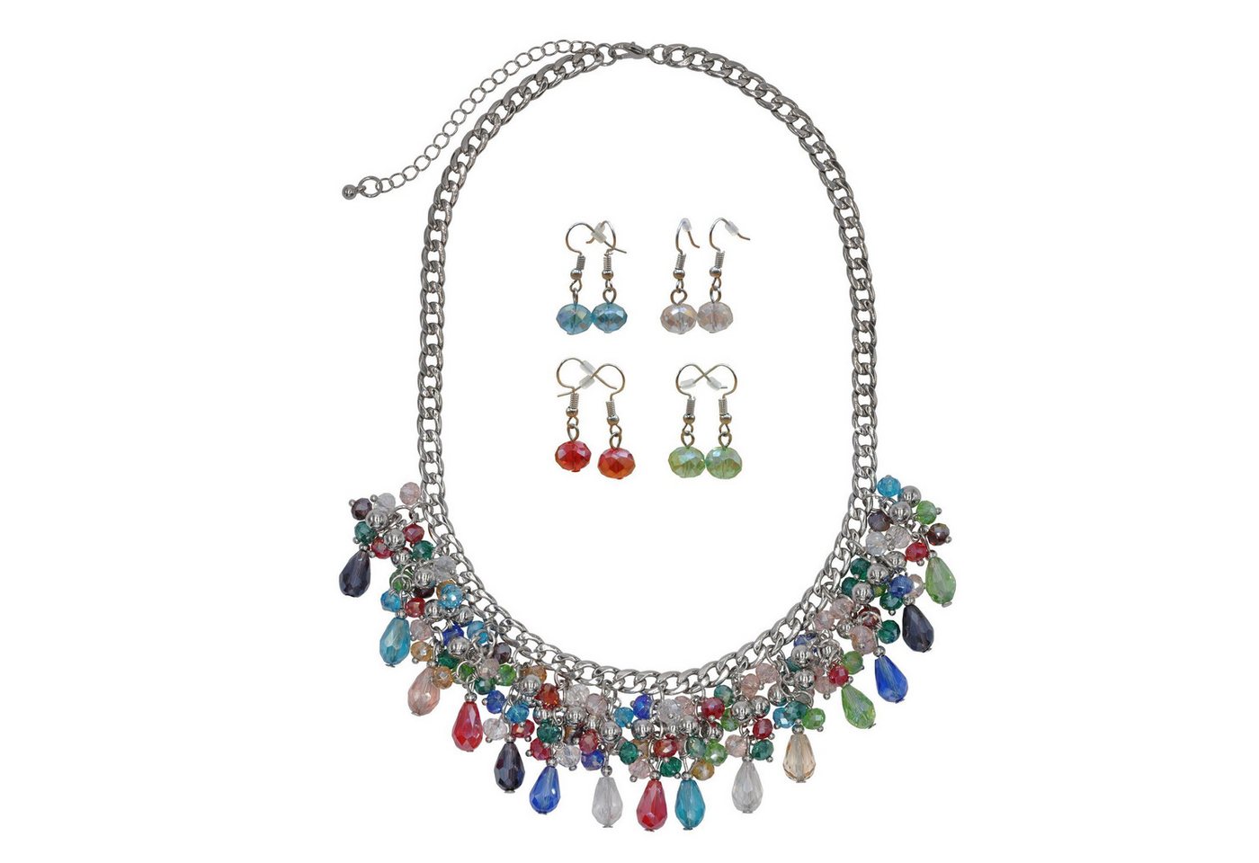 Steuer Schmuckset Glänzend 52 Glasstein mehrfarbig von Steuer