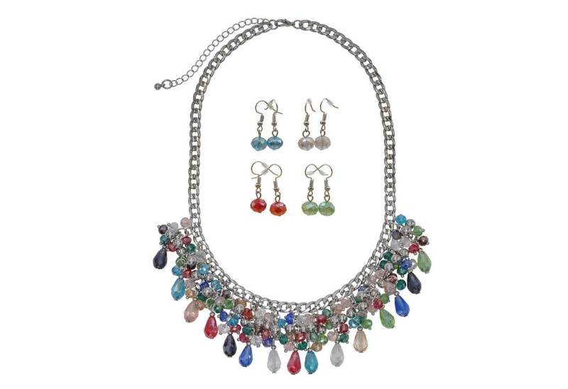 Steuer Schmuckset Glänzend 52 Glasstein mehrfarbig von Steuer