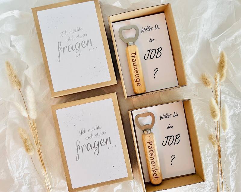 Patenonkel Trauzeuge Flaschenöffner Fragen Frage Schwangerschaft Verkünden Pate Geschenkkarton Geschenkbox Zur Taufe Geburt Hochzeit von Steuerbord