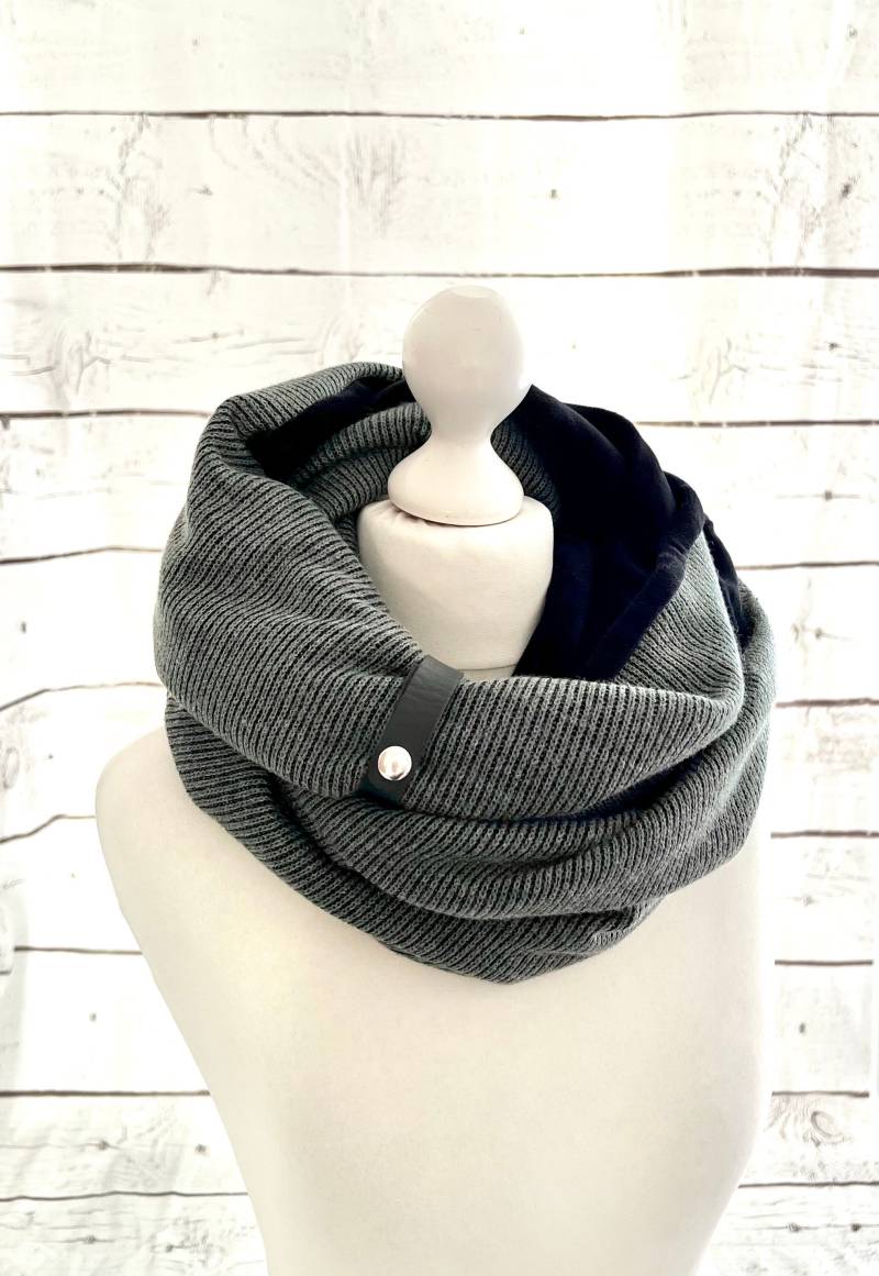 Warmer Strick Loop Schal Kuschel Fleece Damen Herren Unisex Wickelschal Wickeltuch Loopschal Herbst Winter Frühjahr von Steuerbord