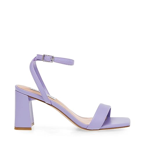 STEVE MADDEN Sandalen mit bequemem breitem Absatz und Knöchelriemen, Lavendel, 37.5 EU von Steve Madden