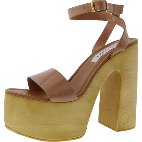 Steve Madden Alessia Damen Plateau-Sandalen mit Schnalle, Rouge Patent, 40-41 EU von Steve Madden