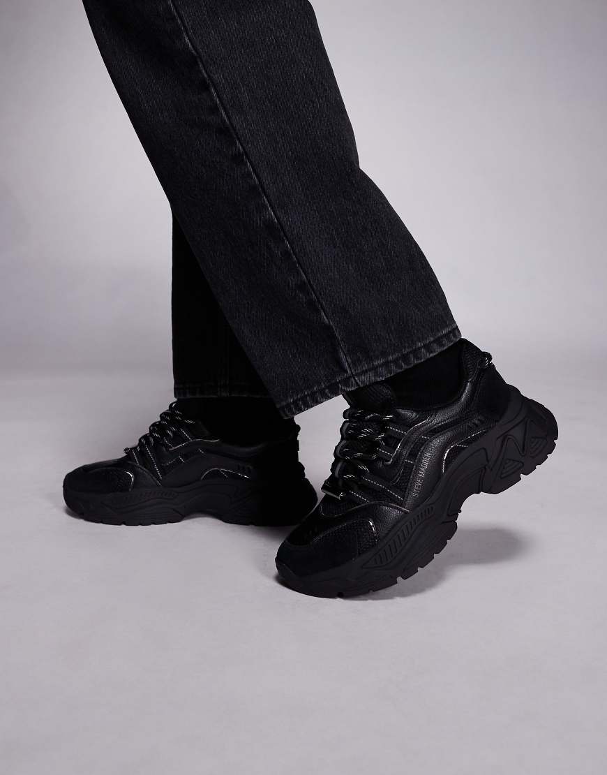 Steve Madden - Animates - Sneaker in Schwarz mit dicker Sohle von Steve Madden