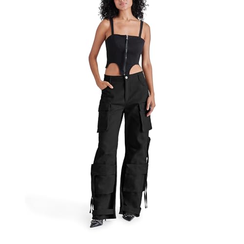 Steve Madden Apparel Damen Duo Cargo Pant Lässige Hose, Schwarz, M Steve Madden Apparel Damen Duo Cargo Pant Lässige Hose, Schwarz, M von Steve Madden
