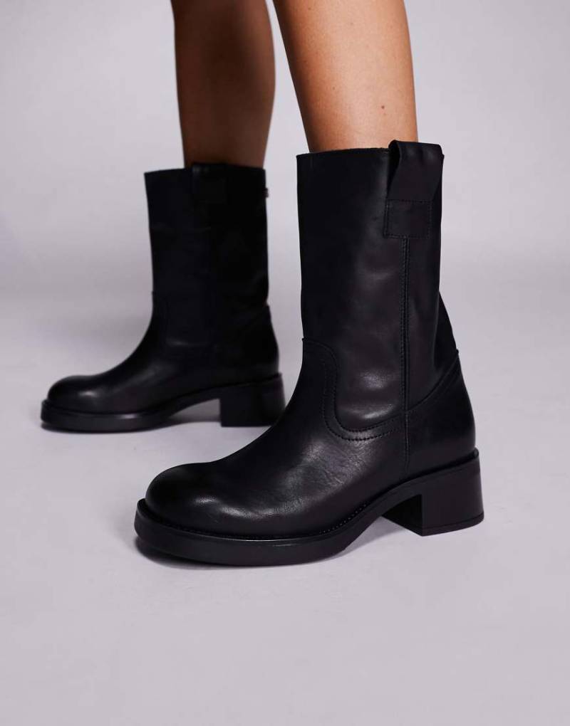 Steve Madden - Benedict - Stiefel aus Leder in Schwarz von Steve Madden