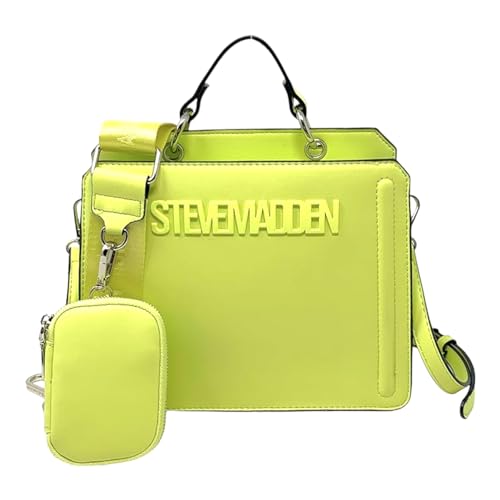 Steve Madden Bevelyn Convertible Crossbody Bag, Cyber Lime, Einheitsgröße von Steve Madden