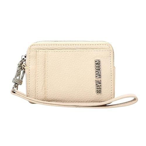 Steve Madden Bpipper Kartenetui mit umlaufendem Reißverschluss, Tapioca, Einheitsgröße, Steve Madden Kartenetui mit Handgelenk von Steve Madden