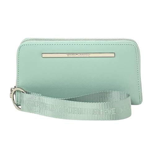 Steve Madden Bzip-Web-Armband mit umlaufendem Reißverschluss, Frosted Green, Einheitsgröße von Steve Madden