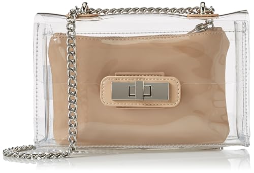 Steve Madden Damen Scene Crossbody Clutch Umhängetasche, Transparent, Einheitsgröße von Steve Madden