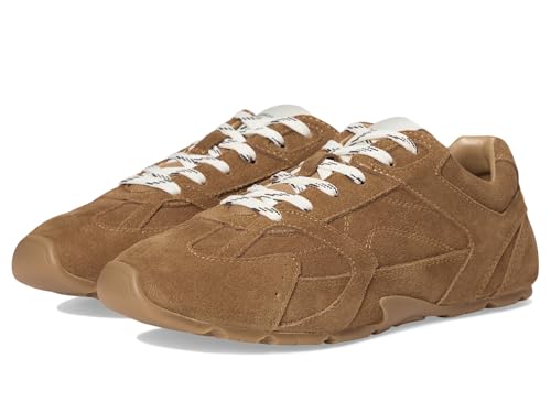 Steve Madden Damen Aziel Sneaker, Kamelfarbenes Wildleder, 38 EU von Steve Madden