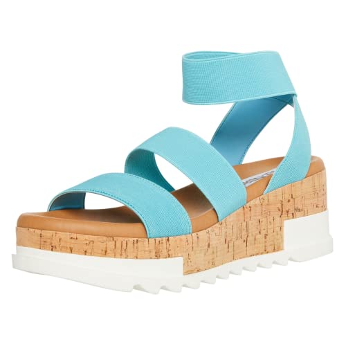 Steve Madden Damen Bandi Sandale, Blaugrün/Ein Hauch von Paradies (Trace of Paradise), 39 EU von Steve Madden