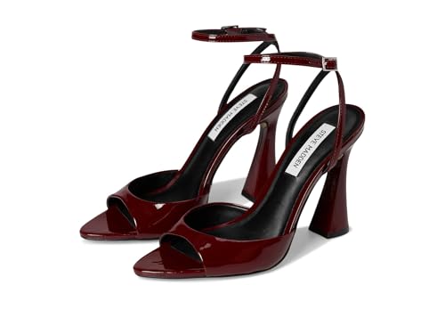 Steve Madden Damen Beki Sandalen mit Absatz, Burgunderroter Lack, 36 EU von Steve Madden