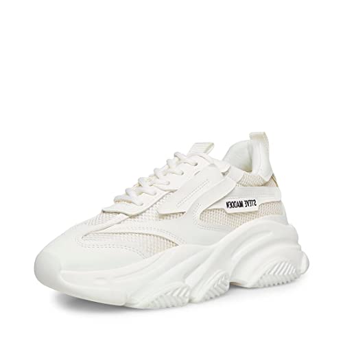 Steve Madden Damen Besitz Sneaker, Weiss/opulenter Garten, 37-38 EU von Steve Madden