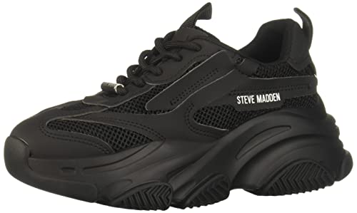 Steve Madden Damen Possession Sneaker, Schwarz, 40 EU von Steve Madden