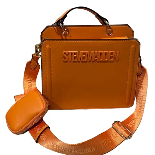 Steve Madden Damen Bevelyn Convertible Crossbody Bag, Mango von Steve Madden