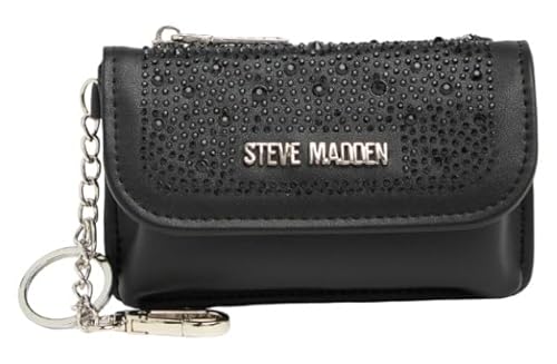 Steve Madden Damen Bluna Geldbörse mit Schlüsselbund, Schwarz, Einheitsgröße, Steve Madden Damengeldbörse von Steve Madden