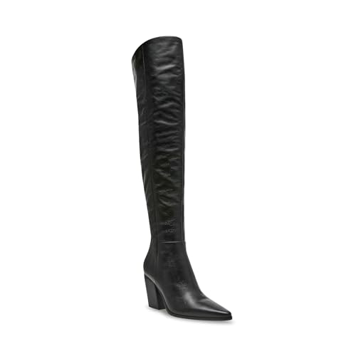 Steve Madden Damen Bramble Kniehohe Stiefel, Schwarz Leder, 6 Steve Madden Damen Bramble Kniehohe Stiefel, Schwarz Leder, 6 von Steve Madden