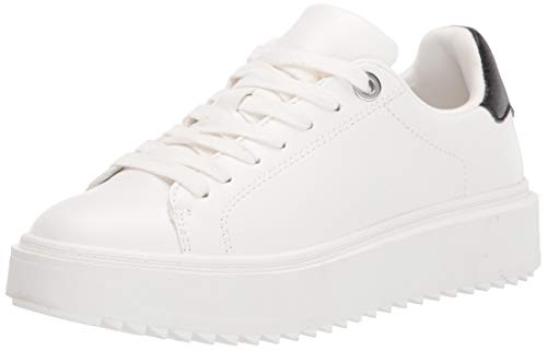 Steve Madden Damen Catcher Sneaker, Weiß, Schwarz, 38 EU von Steve Madden