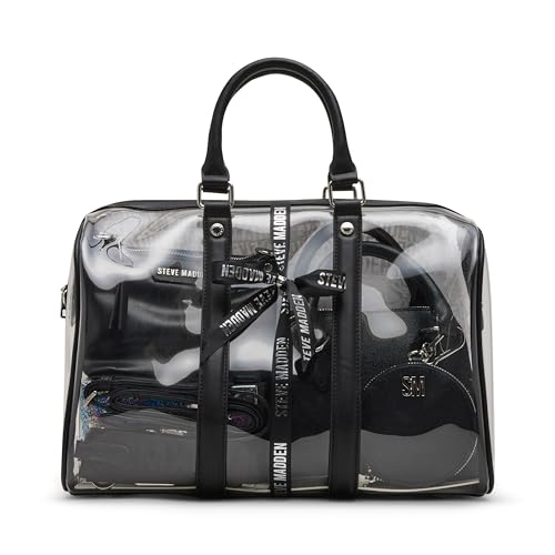Steve Madden Damen Clear Satchel Warren Geschenkset, Schwarz, transparent von Steve Madden
