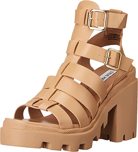 Steve Madden Damen Cosmic Sandale mit Absatz, hautfarben, 41 EU von Steve Madden