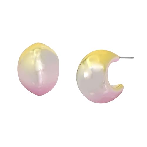 Steve Madden Damen-Creolen mit Farbverlauf, One Size, Kunststoff, Kein Edelstein Steve Madden Damen-Creolen mit Farbverlauf, One Size, Kunststoff, Kein Edelstein von Steve Madden