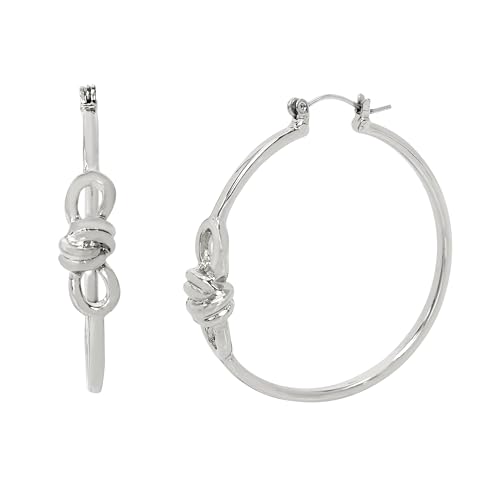 Steve Madden Damen-Creolen mit drei Knoten, One Size, Metall, Kein Edelstein von Steve Madden