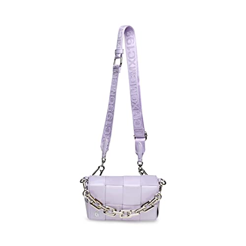 Steve Madden Damen Cyrus-P Crossbody mit gewebter Klappe, Flieder von Steve Madden