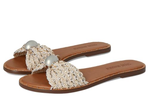 Steve Madden Damen Dipsy Slide Sandale, Metall, mehrfarbig, 35-36 EU von Steve Madden