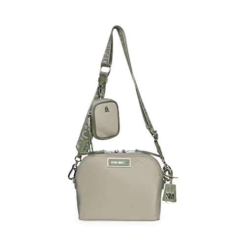 Steve Madden Damen Dome Crossbody Bag Farren Umhängetasche aus Nylon, Salbei von Steve Madden