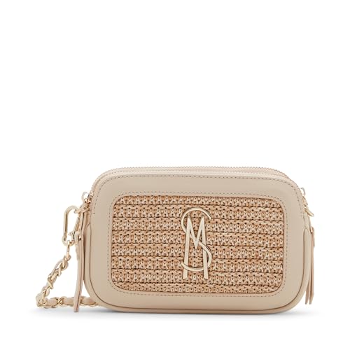 Steve Madden Damen Double Zip Daisy-S Crossbody mit doppeltem Reißverschluss, Sand von Steve Madden