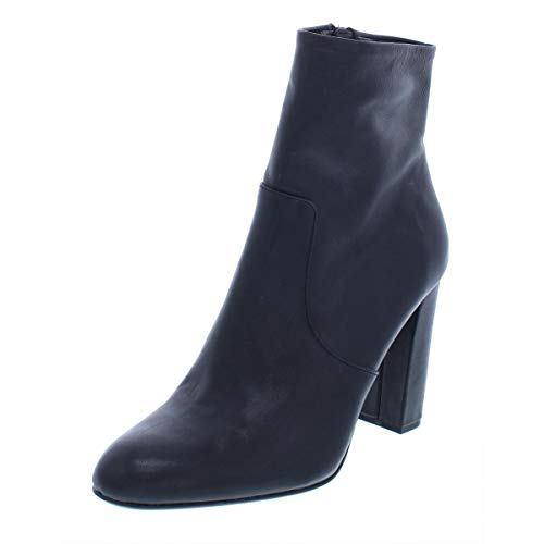 Steve Madden Damen Editor Stiefelette, schwarzes Leder, 39 EU von Steve Madden