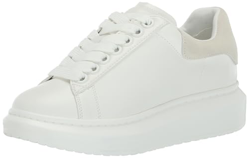 Steve Madden Damen Glacer Sneaker, Weiss/opulenter Garten, 38 EU von Steve Madden