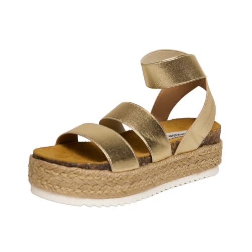 Steve Madden Damen Harlin Sandalen mit Absatz, gold, 40 EU von Steve Madden