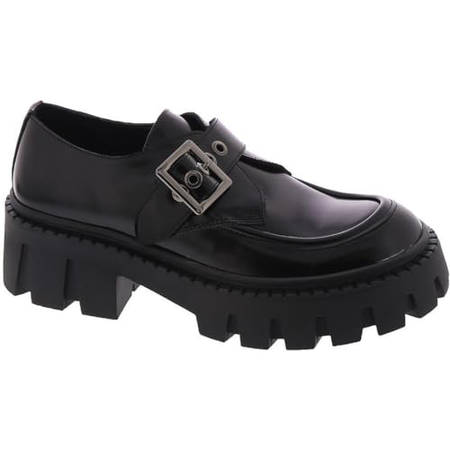 Steve Madden Damen Henna Loafer, Schwarze Box, 37-38 EU von Steve Madden